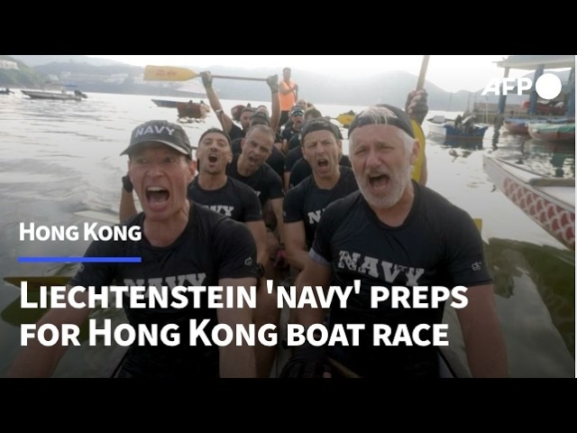 Liechtenstein's 'navy' prepares for Hong Kong dragon boat race