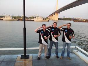 Liechtenstein Princely Navy team at the 2012 King's Cup KBank Dragon Boat Championship in Bangkok