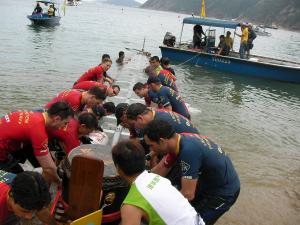 Liechtenstein Princely Navy team at 8 May 2011: HKIPC Deep Water Bay Dragon Boat Races